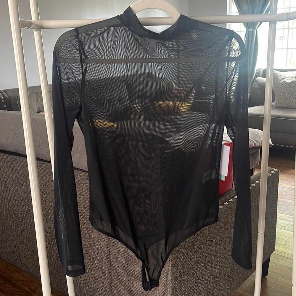 Sheer Black Bodysuit